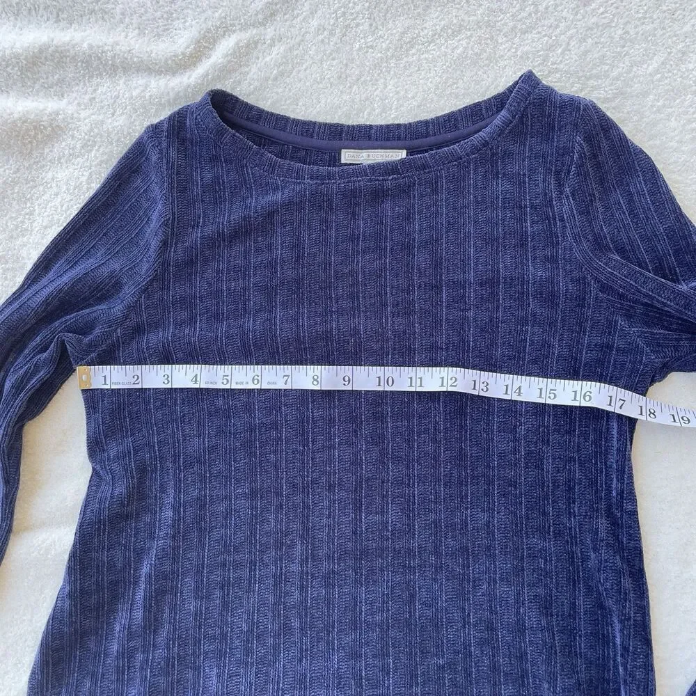 Dana Buchman Blue Super Soft Crew Neck Blue Sweater Women’s - Size M - Picture 5 of 7